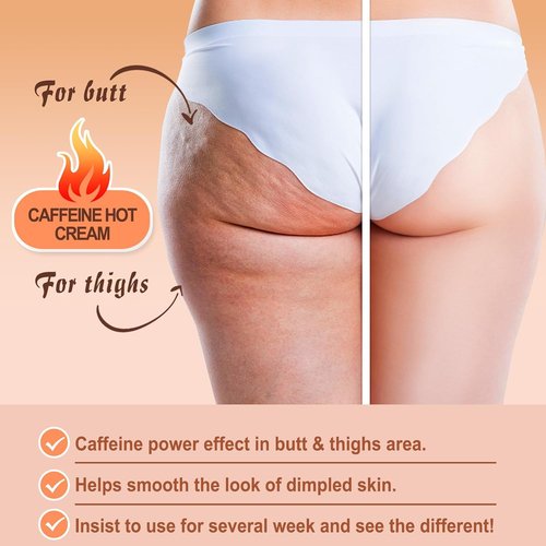 Regine Switzerland Caffeine Hot Cream - Skin Tightening Cellulite Cream for Butt & Thighs | 5.5 Oz