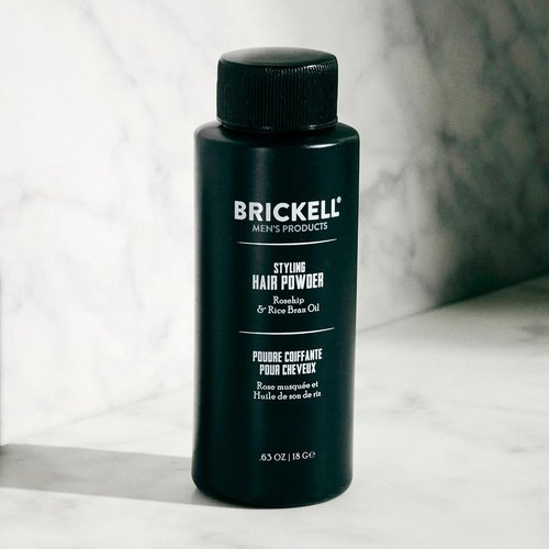 Brickell Men's Hair Powder - Natural & Organic Texturizing Powder for Volume | 18g, Fragrance-Free