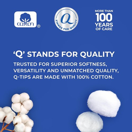 Q-Tips Super Jumbo Cotton Balls - 100% Thick Cotton for Beauty, First Aid & Baby Care | 100 Count