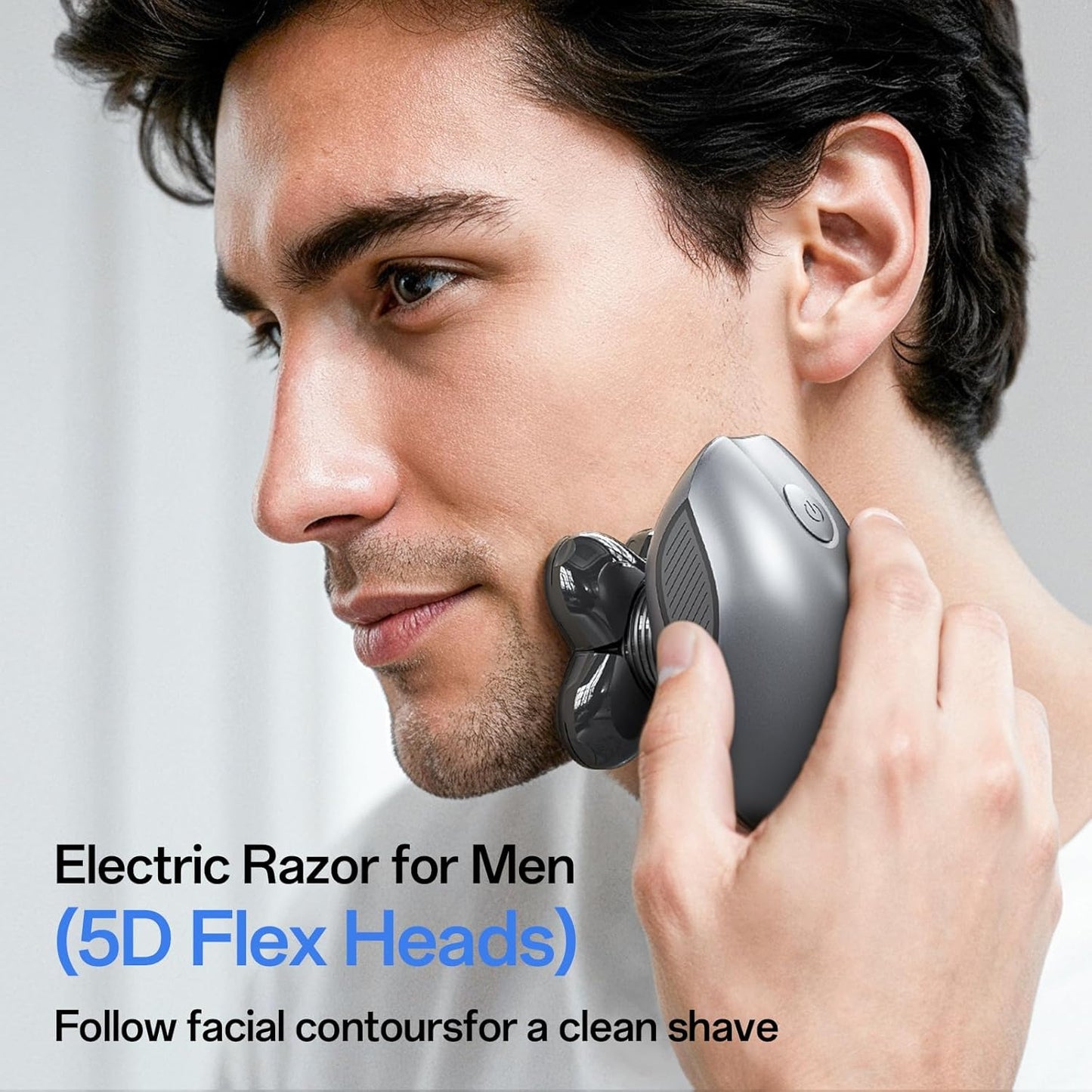 Skiennix Electric Razor for Men - 5-in-1 Waterproof Bald Head Shaver with LED Display | Rechargeable Trimmer (Black)