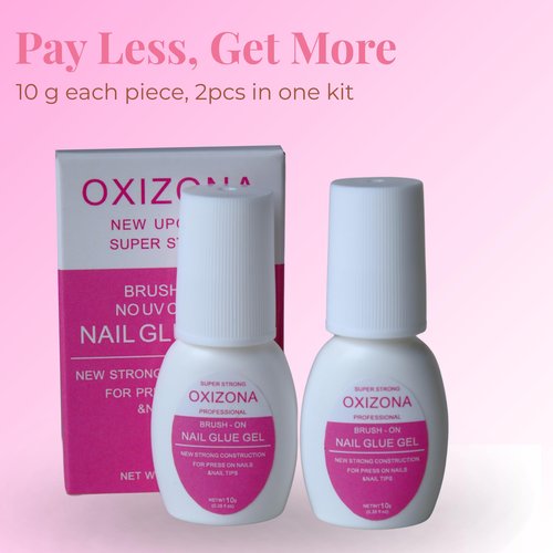 Oxizona Super Strong Nail Glue for Acrylic Nails Press on Nails Professional Nail Glue for Nail Tips Fake Nails False Nails Long Lasting for Stick On Nails Broken Nails (2)