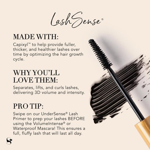LashSense VolumeIntense Mascara - Volumizing & Lengthening Formula | 0.26 Oz, Humidity-Resistant, Nourishing