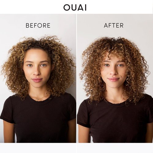OUAI Curl Cream - Curl Defining Cream with Chia & Linseed Oil - Tames Frizz & Enhances Shine | 8 oz