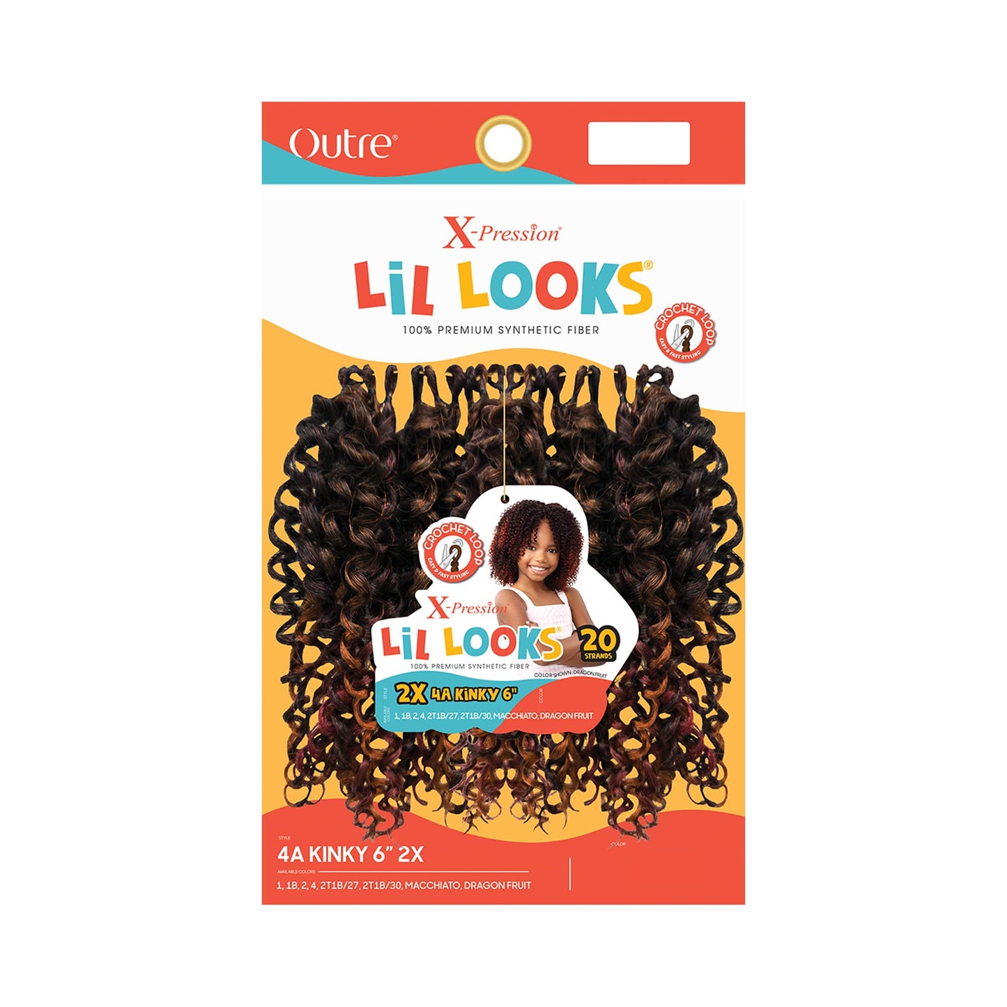 Outre Crochet Braid X-Pression Lil Looks 2X 4A KINKY 6" (3-Pack, 1)