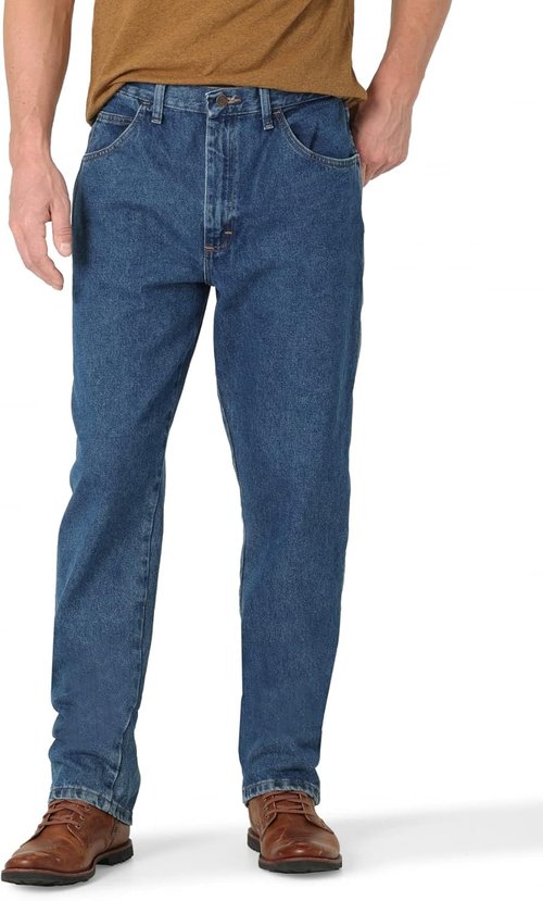 Rustler Men's Classic Relaxed Fit Jeans - Comfortable Everyday Style | Versatile and Durable