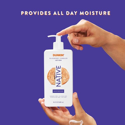 Native Body Lotion - Dunkin Blueberry Cobbler Moisturizer for Dry Skin | Plant-Based, 16.5 oz