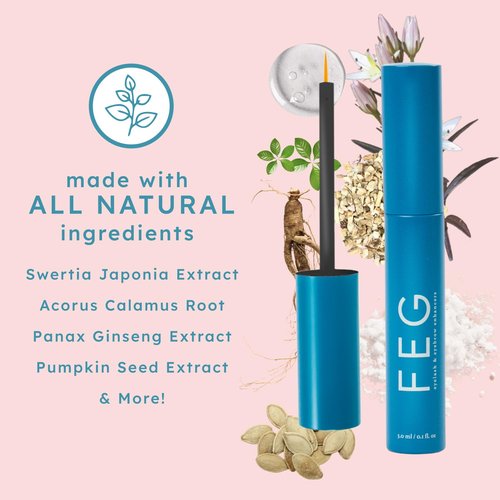 FEG Pro Advanced Natural Eyelash Enhancer Serum for Rapid Lash Growth | Extra Strength Lash Serum for Growing Thick, Full, and Long Eyelashes | 3ml | Stimulates Natural Growth