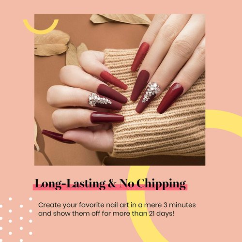 Beetles Burgundy Red Gel Polish – Blanchett Maroon Gel Nail Polish, 15ml Dark Plum Red Color UV Lamp Soak Off Manicure DIY at Home Nails Gifts for Women