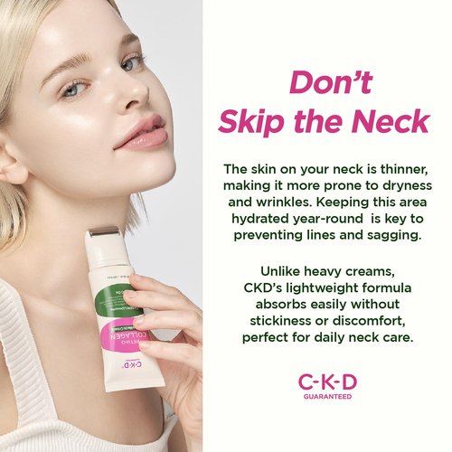 CKD Retino Collagen Gua Sha Neck Cream - Anti-Aging, Firming & Lifting Treatment for Neck, Face & Décolleté | 1.69 fl oz