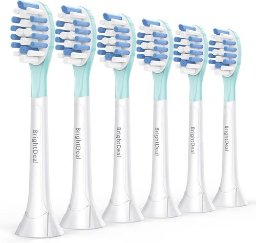 Philips Sonicare Replacement Brush Heads - C3 G3 W3 C2 G2 Compatible - 6 Pack, White