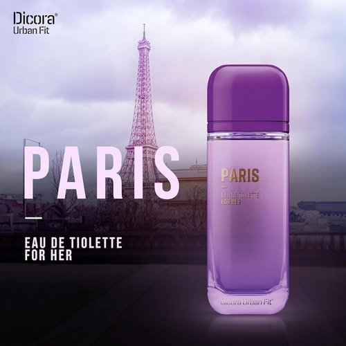 Dicora Urban Fit Paris Perfume for Women - Floral & Warm Notes of Orange Blossom, Amber & Vanilla - 5.07 oz EDT Spray