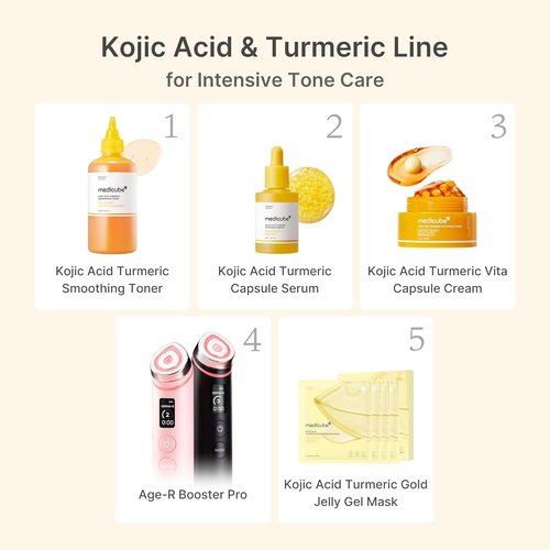 Medicube Kojic Acid Brightening Duo - Cream & Serum for Tone Renewal and Radiance Care