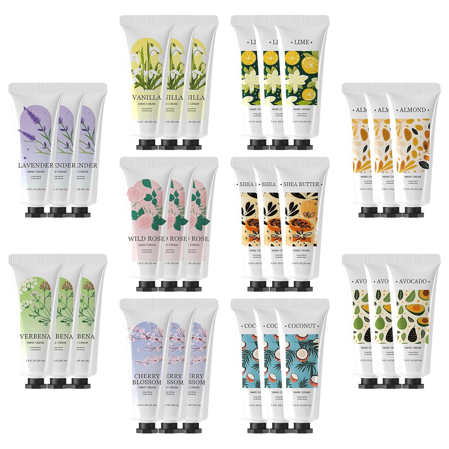 BODY & EARTH Hand Cream Lotion - 30 Pack Mini Size | Perfect for Bridesmaid Gifts & Mother's Day