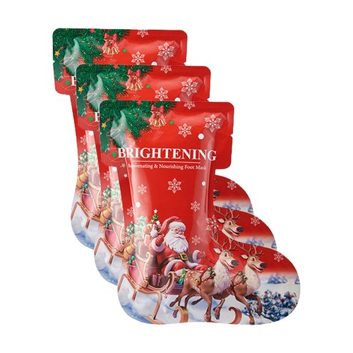 10 Pack Christmas Stocking Stuffer Hand Foot Mask Moisturizing Hydrating Gloves Socks Masks Peel Mask for Hand Feet Dry Cracked Repairing Skincare Spa Gifts for Women Men Christmas (3 Pack Foot)