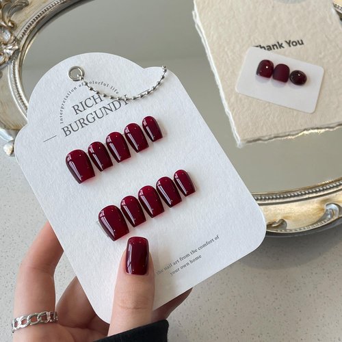 GAOY Jelly Red Gel Nail Polish, 16ml Sheer Translucent Soak Off Gel Polish, UV Light Cure for Nail Art DIY at Home, 3039 Rich Burgundy