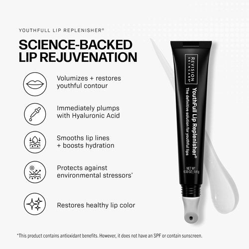 Revision Skincare YouthFull Lip Replenisher® - Moisturizing Lip Plumper with Hyaluronic Acid | Volumizing & Anti-Aging Benefits