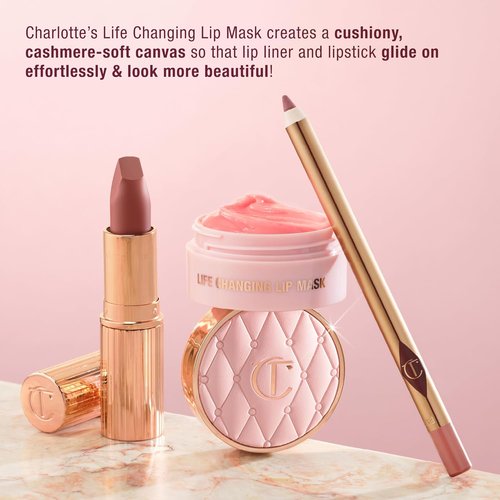 Charlotte Tilbury Life Changing Lip Mask - Hydrating & Plumping Treatment for Soft, Smooth Lips - Fragrance-Free, Clear Finish
