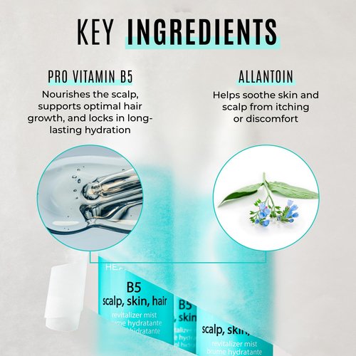 Malibu C Hard Water Wellness Hair Remedy | B5 Scalp Revitalizer Mist - Restore Moisture & Protect Sensitive Scalp (3 Packets + 8 oz)