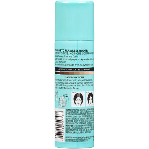 L'Oreal Paris Magic Root Cover Up Gray Concealer Spray Black 2 oz.(Packaging May Vary)