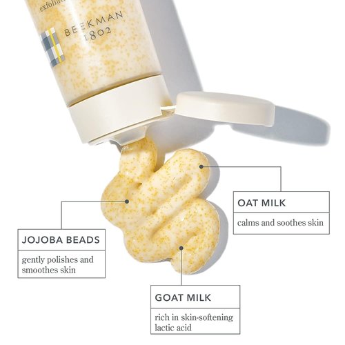 Beekman 1802 Milk Scrub Exfoliating Face Cleanser & Advanced Better Aging Cream Set | Sensitive Skin, Cruelty-Free