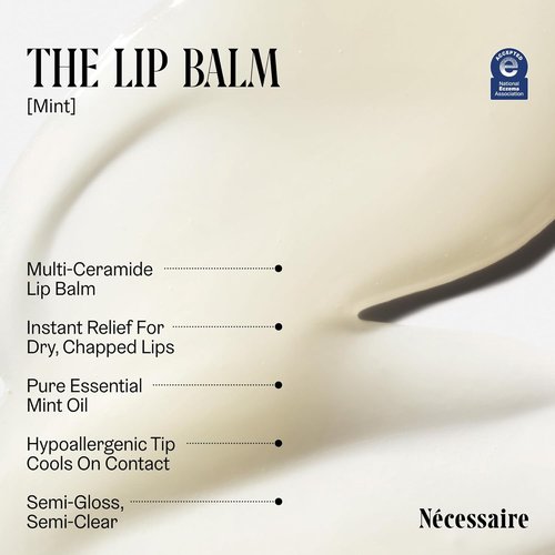 Nécessaire The Lip Balm - Hydrating Hyaluronic Acid Formula with Mint Oil & Niacinamide | 15 ml / 0.5 fl oz