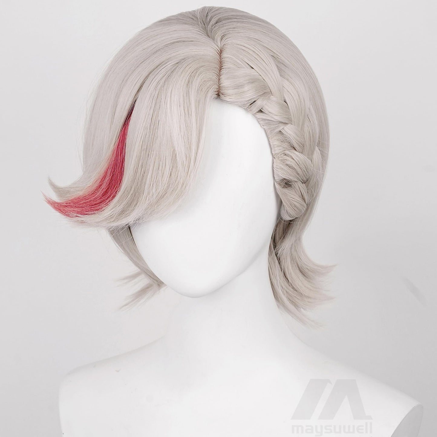 Lyney Genshin Cosplay Wig Man Gray Brown Short Straight Hair for Comic Con, Cosplay show, Halloween with Free Wig Cap