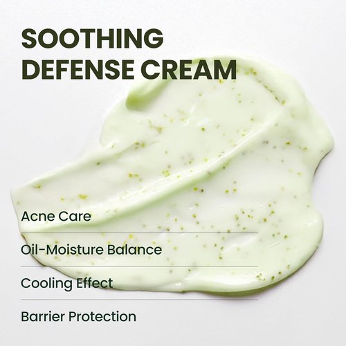 HyCicaMue Defence Cream - Soothing Barrier Repair Moisturizer with Cica & Hyaluronic Acid | Vegan Formula for Sensitive Skin, Sebum Control & Hydration | Korean Skincare