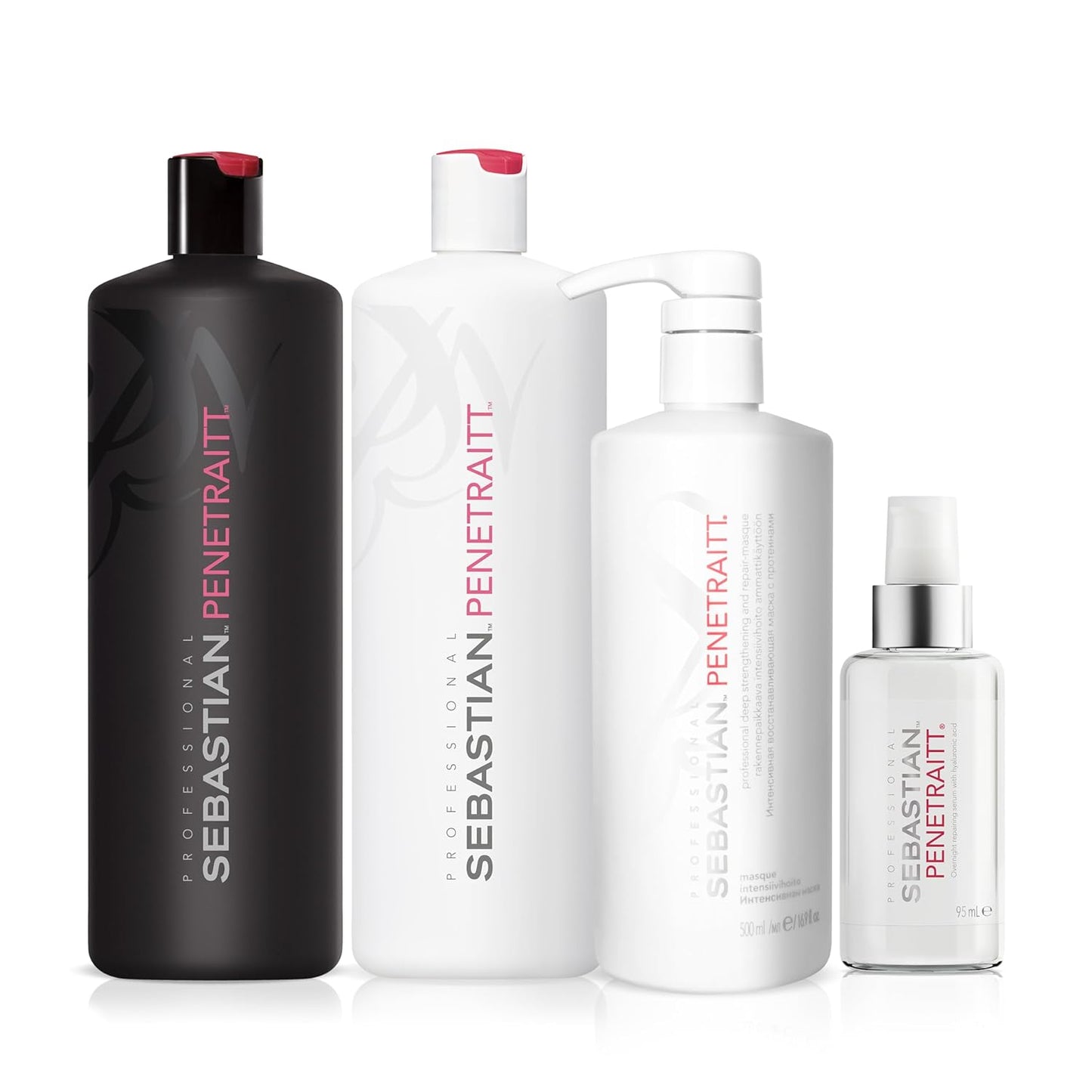 Sebastian Penetraitt Hair Care Bundle - 4-Piece Strengthening Set for Dry, Damaged & Colored Hair