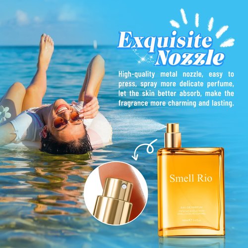 Smell Rio 602 Perfume for Women, Sunshine Pistachio Eau de Parfum 3.4 fl.oz | Warm Vanilla & Salted Caramel Scent | Long-Lasting Summer Fragrance Gift