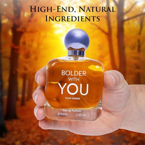 Bolder With You Eau De Parfum for Men - Aromatic & Refreshing Fragrance with Cardamom, Vanilla | 100ml Elegant Bottle