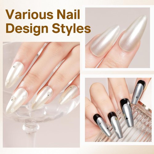 MIZHSE Pearlescent Milky White Nail Polish - Quick Dry Creamy Pearl Finish | 15ml Non-Gel Lacquer