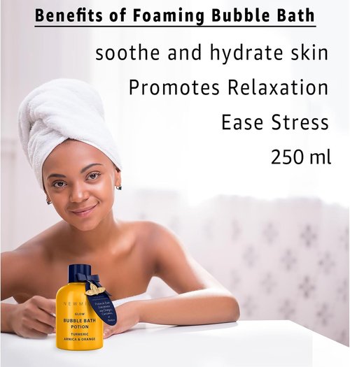 Nutritious Bubble Bath - Long-Lasting Foam with Turmeric & Arnica | Skin Healing & Relaxing Spa Gift for Women