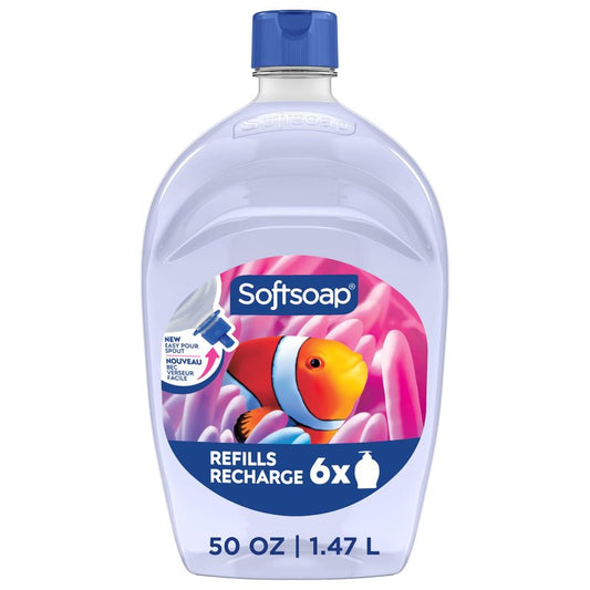 Softsoap Aquarium Liquid Hand Soap, Kitchen and Bathroom Hand Soap, 50 fl oz Refill