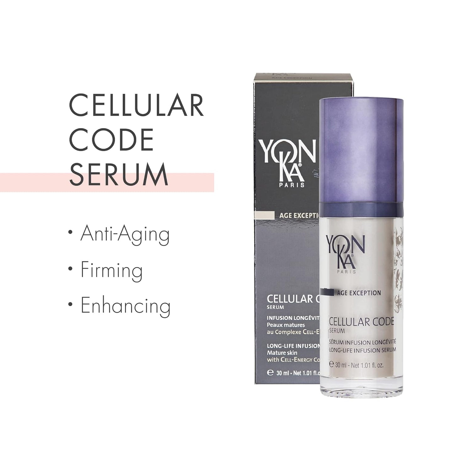Yonka Cellular Code Serum - Anti-Aging Face Serum for Firm Skin & Reduced Wrinkles | Paraben-Free | 1.01 fl oz