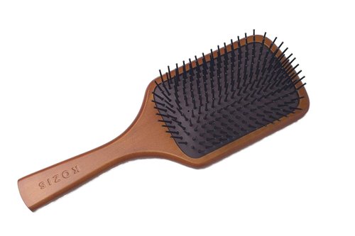 KOZIS Wooden Paddle Hair Brush - Large Size for Effortless Detangling and Smoothing