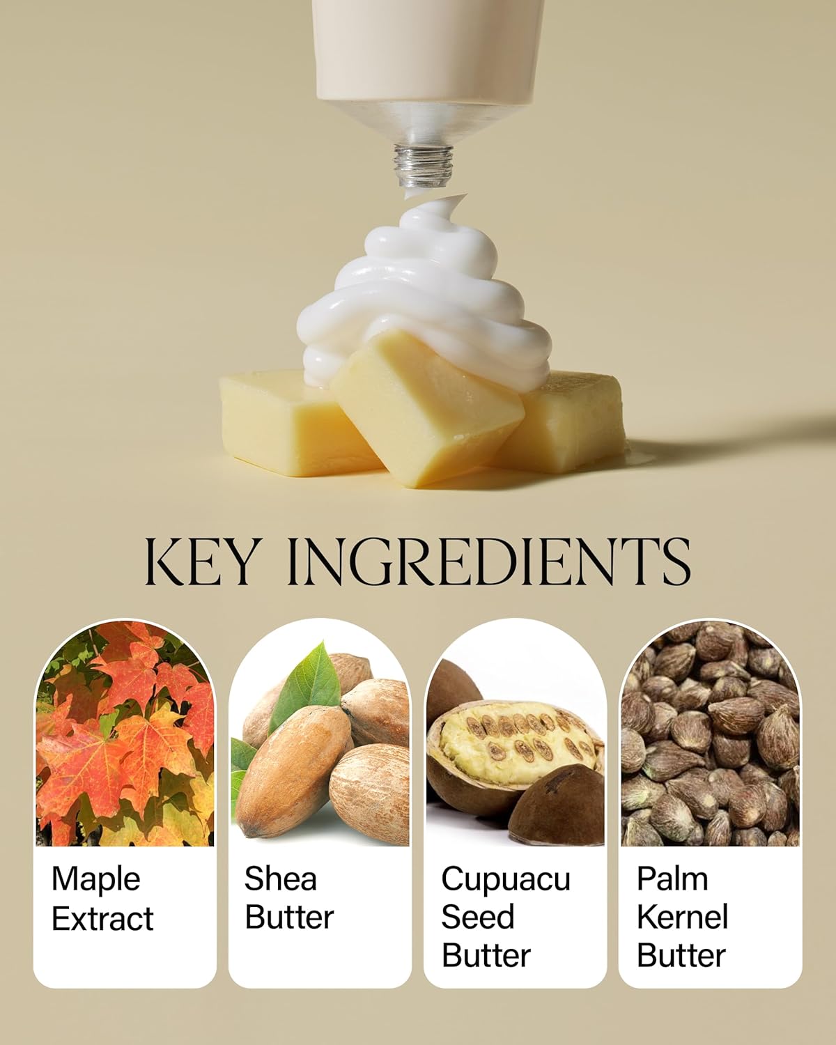 About Me Maple Cera Vegan Hand Butter - Moisturizing Hand Cream with Evening Primrose Oil & Ceramide NP - 1.69oz, 50ml