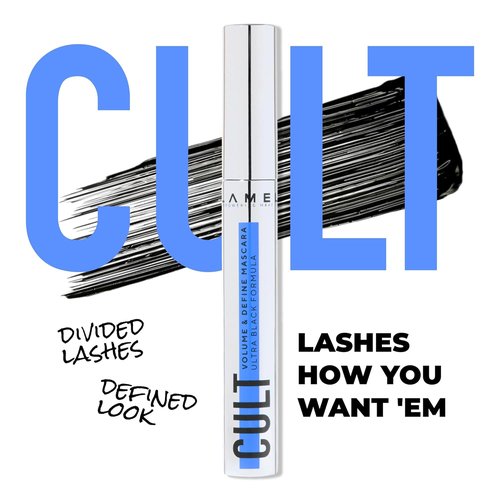 LAMEL Cult Volume & Define Mascara - Volumizing, Curling, Smudge-Proof, Deep Black - 404