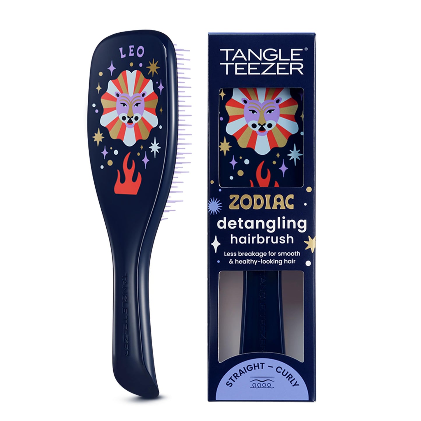 Tangle Teezer Zodiac Ultimate Detangler Hairbrush for Wet & Dry Hair, Eliminates Knots & Reduces Breakage for All Hair Types, Leo