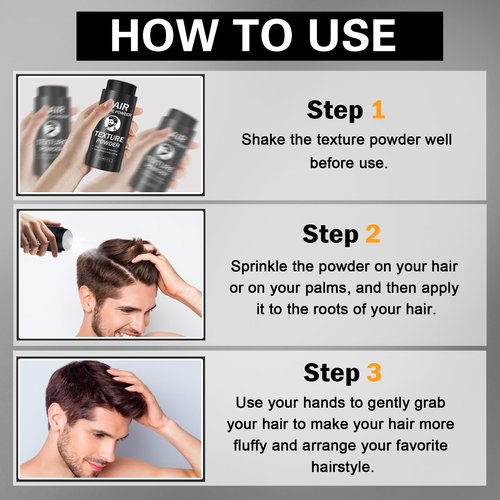 IONSGAKO 2PCS Hair Texture Styling Powder for Men & Women, Hair Texturizing & Volumizing Powder Add Instant Volume Long-Lasting Hold Non-Greasy Matte Finish for All Hair Types