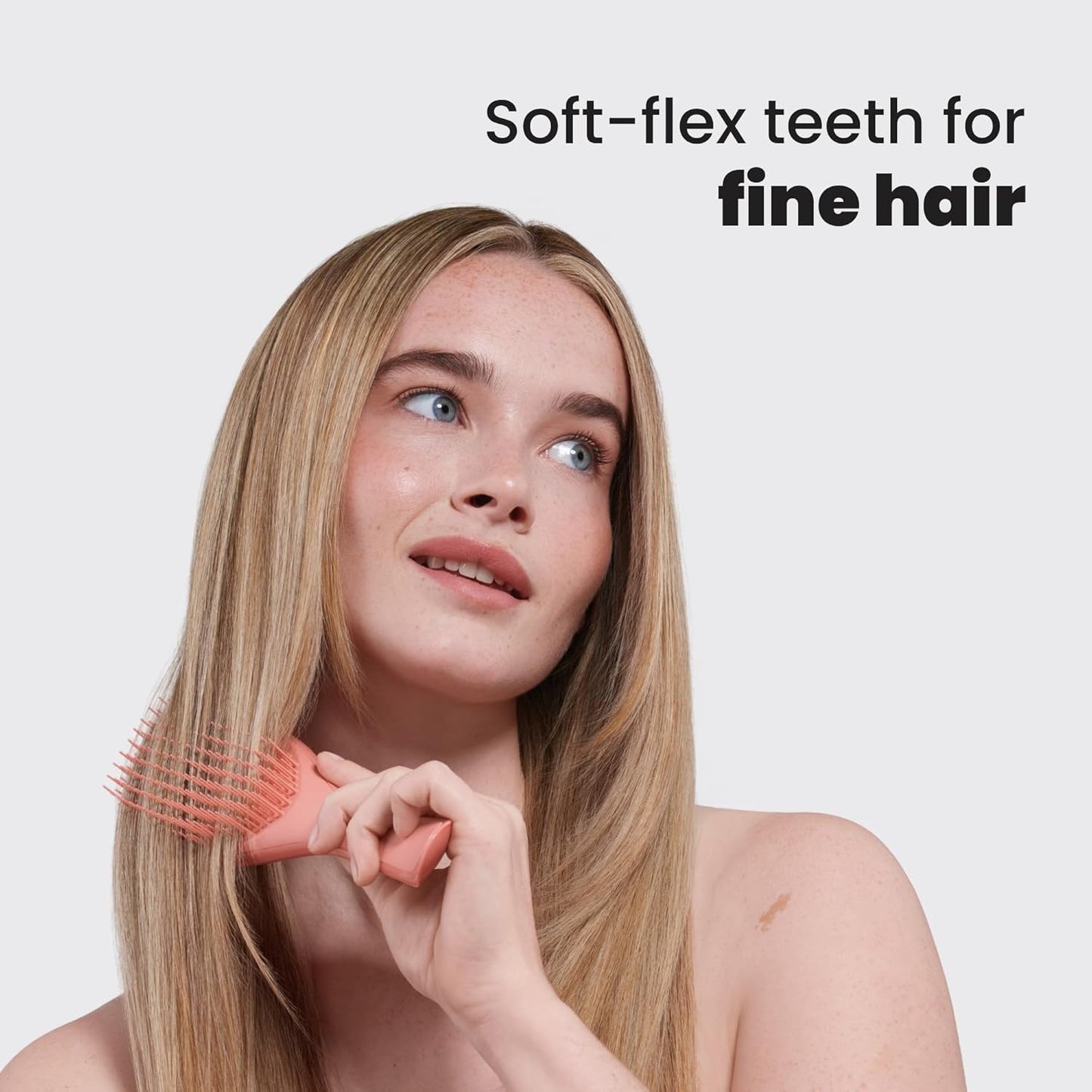 Tangle Teezer Fine Ultimate Detangler Brush, Dry & Wet Hair Brush to Detangle & Reduce Breakage for Fine Hair Types, Amazon Exclusive Sweet Cinnamon