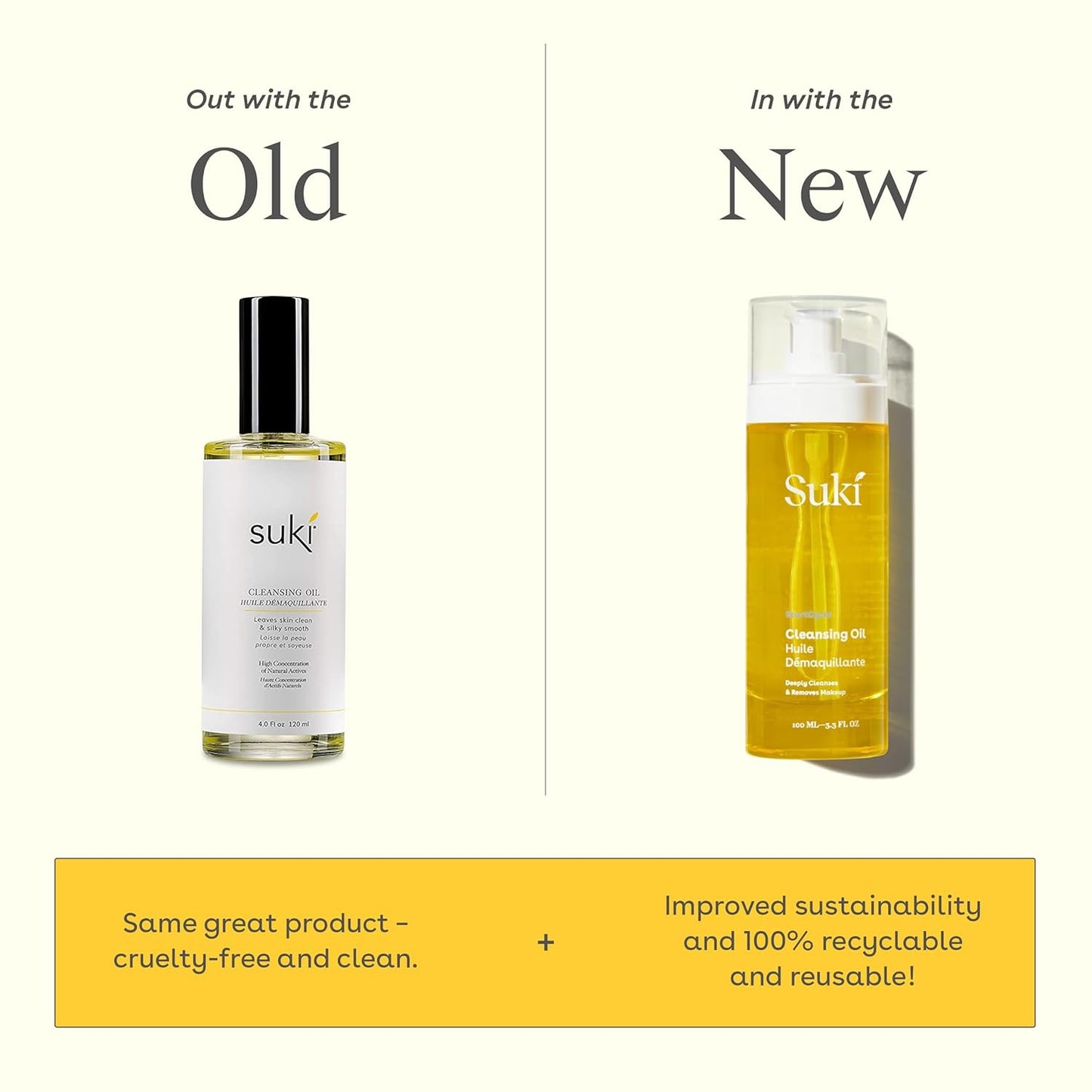 Suki Cleansing Oil - Makeup Remover & Facial Cleanser | Hydrates Skin & Prevents Breakouts - 4 Fl Oz