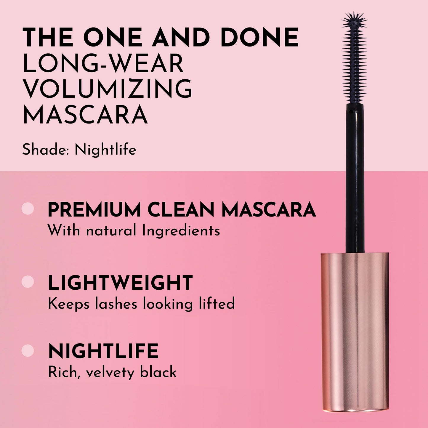 LAWLESS The One & Done Volumizing Mascara - Premium Clean Mascara with Natural Ingredients Designed to Volumize, Hydrate, and Lift Lashes, Long-Wear Mascara for Daily Use - 0.4 oz