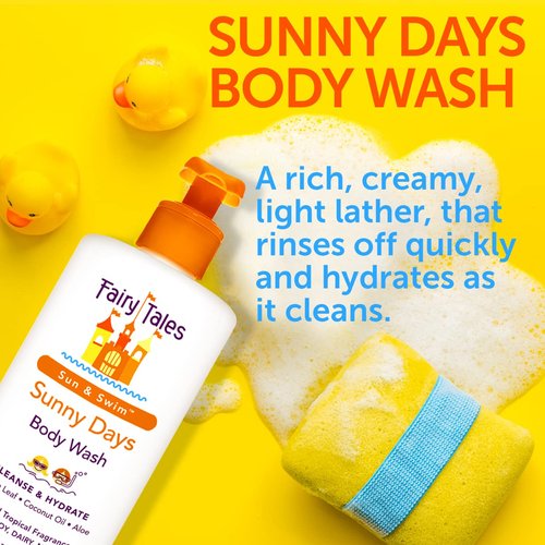 Fairy Tales Sunny Days Body Wash - Chlorine & Sunscreen Removal for Swimmers | Gentle Formula - 16oz