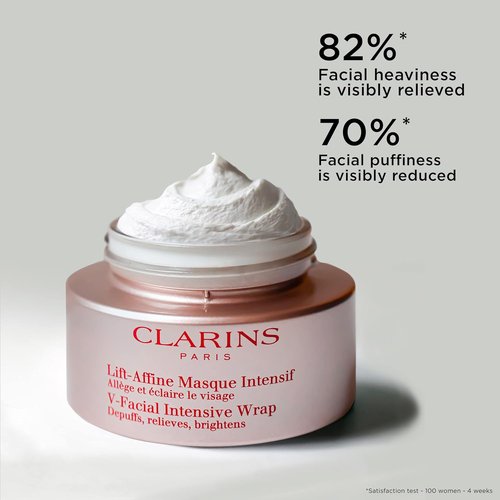 Clarins V-Facial Intensive Wrap Face Mask - Award-Winning Contouring Mask | Reduces Puffiness & Swelling | 2.5 Oz