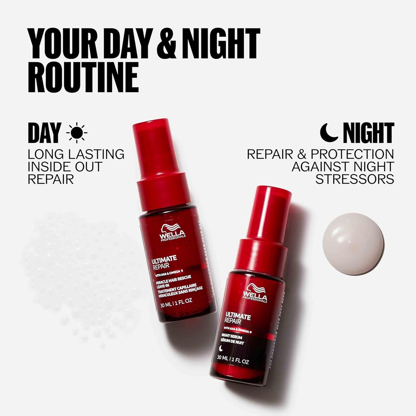 Wella Professionals ULTIMATE REPAIR Night Serum - Overnight Leave-In Treatment for Dull, Dry Hair | Repair Breakage & Protect All Hair Types