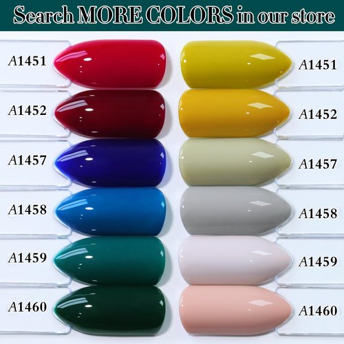 Double Rhythm 15ML Gel Polish Pure Sheer Same Color Same Bottle Soak Off Gel Polish Art Manicure Salon DIY at Home for Women (Green-A1459)