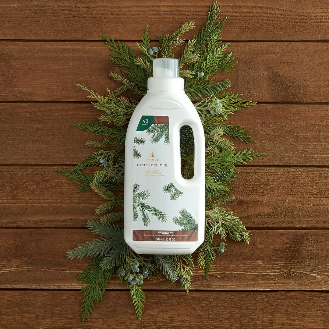 Thymes Laundry Detergent - Frasier Fir Scent - 32 Fl Oz | Eco-Friendly Cleaning Power