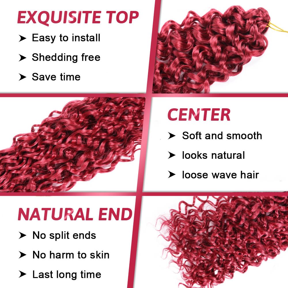 GoGo Curl Crochet Hair 12Inch 6Packs Curly Crochet Hair Water Wave Crotchet Hair for Black Women (12 Inch (Pack of 6), Bug#)