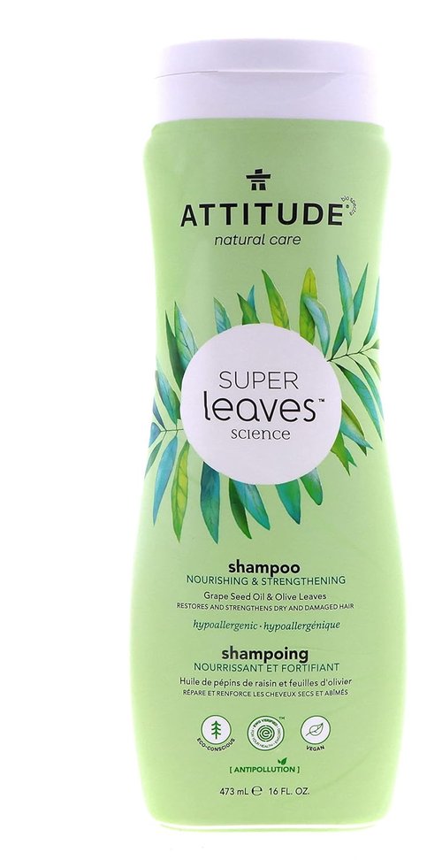 Attitude Natural Shampoo - Nourishing & Strengthening Formula | 16 Fl Oz (Pack of 2)