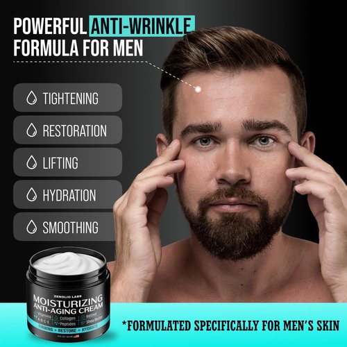 Regine Switzerland Men's Face Moisturizer Cream - Anti-Aging Retinol & Collagen Formula - 4 oz